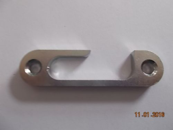 Schließblech abgerundet 18 x 70 x 5 mm für Kaba, gelb verzinkt